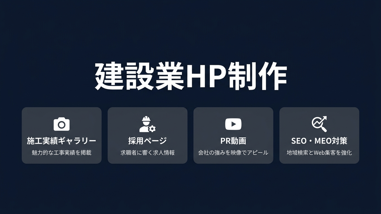 建設業のHP制作ソリューション