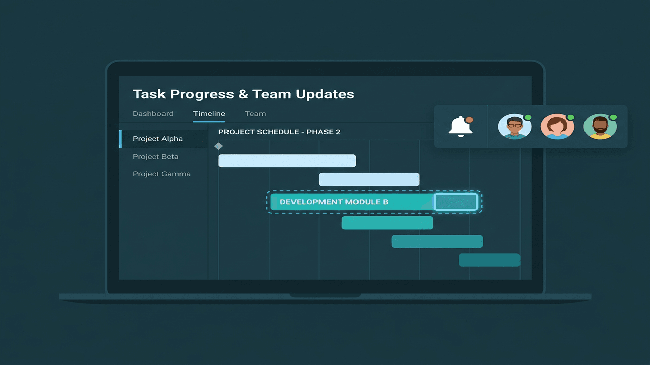 工程管理のUI画面