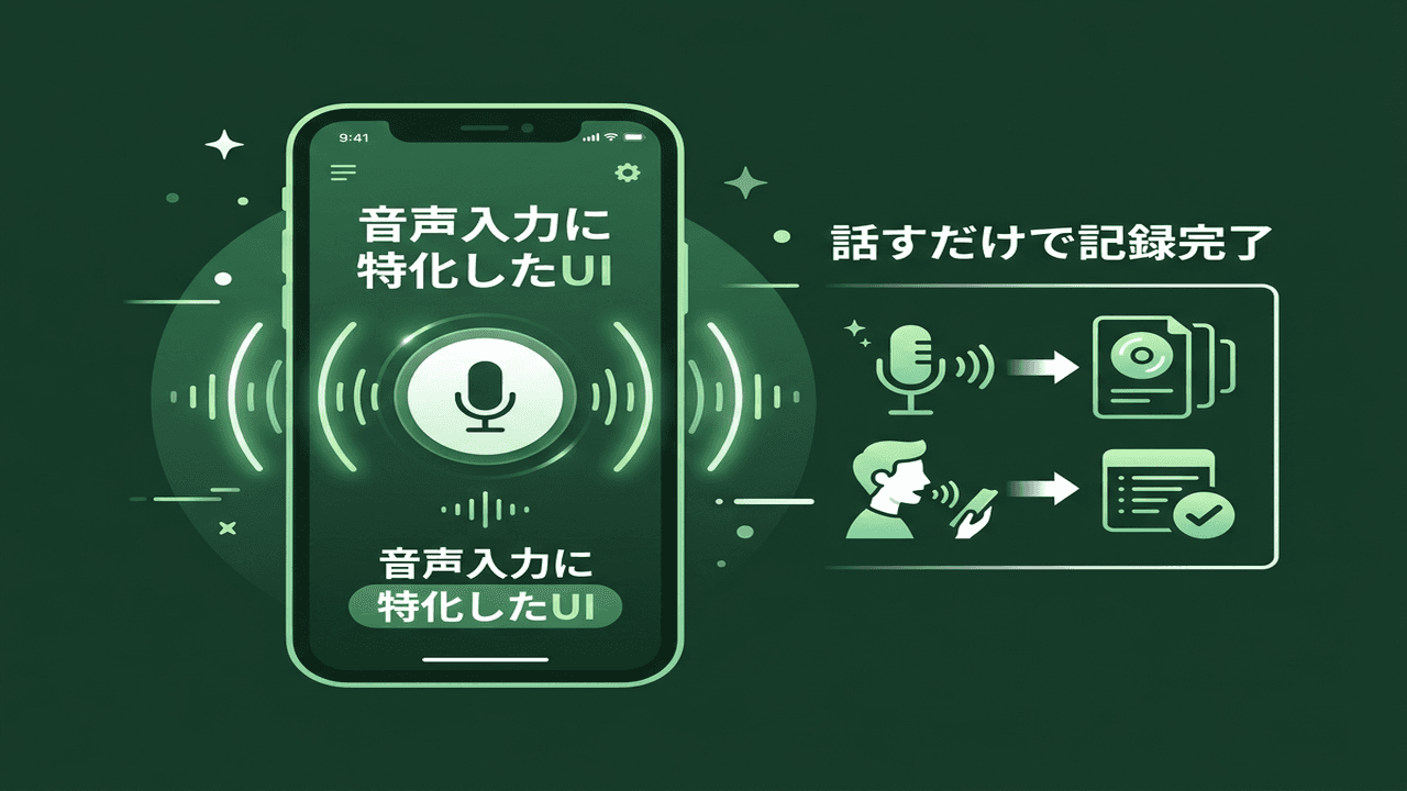 音声入力UIのイメージ
