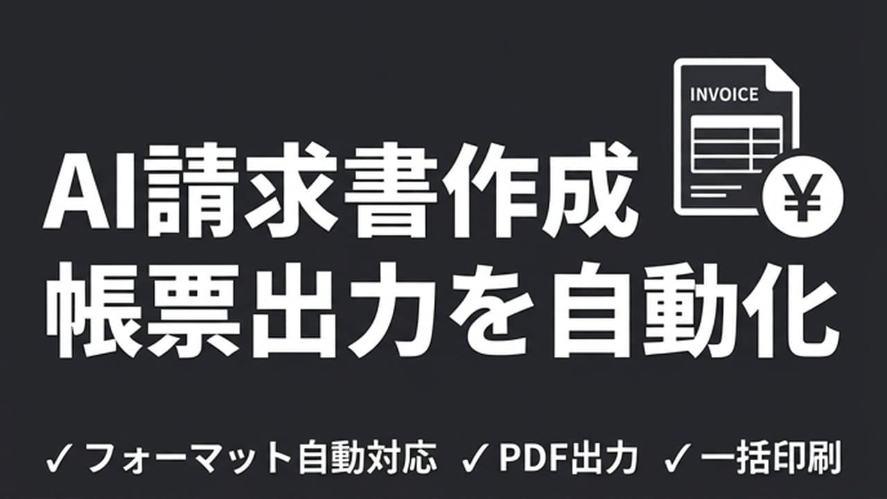 AI請求書作成|帳票出力を自動化する実践方法
