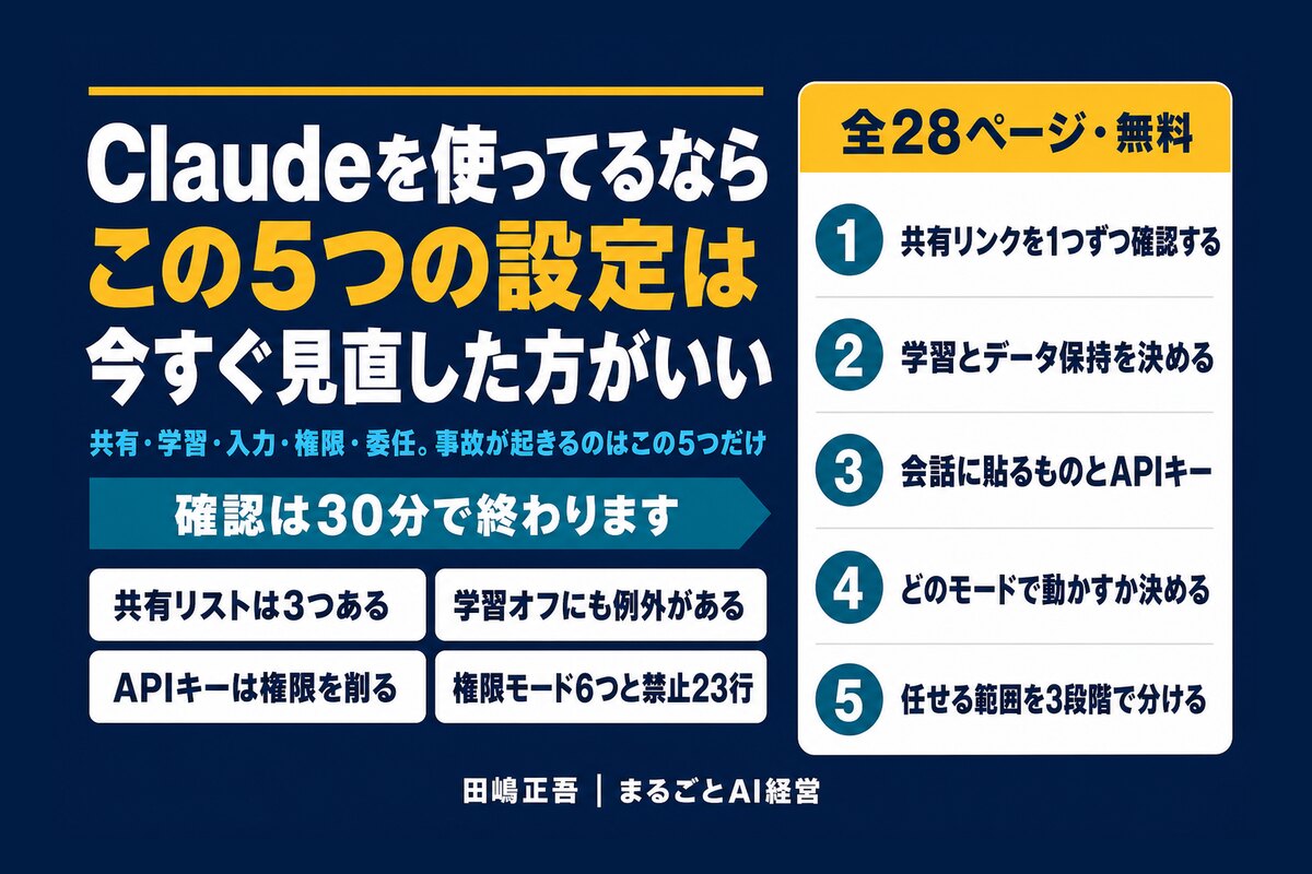Claudeのこの5つの設定、今すぐ見直した方がいい