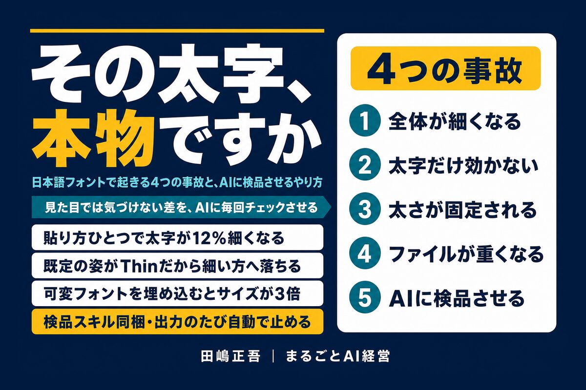 その太字、本物ですか